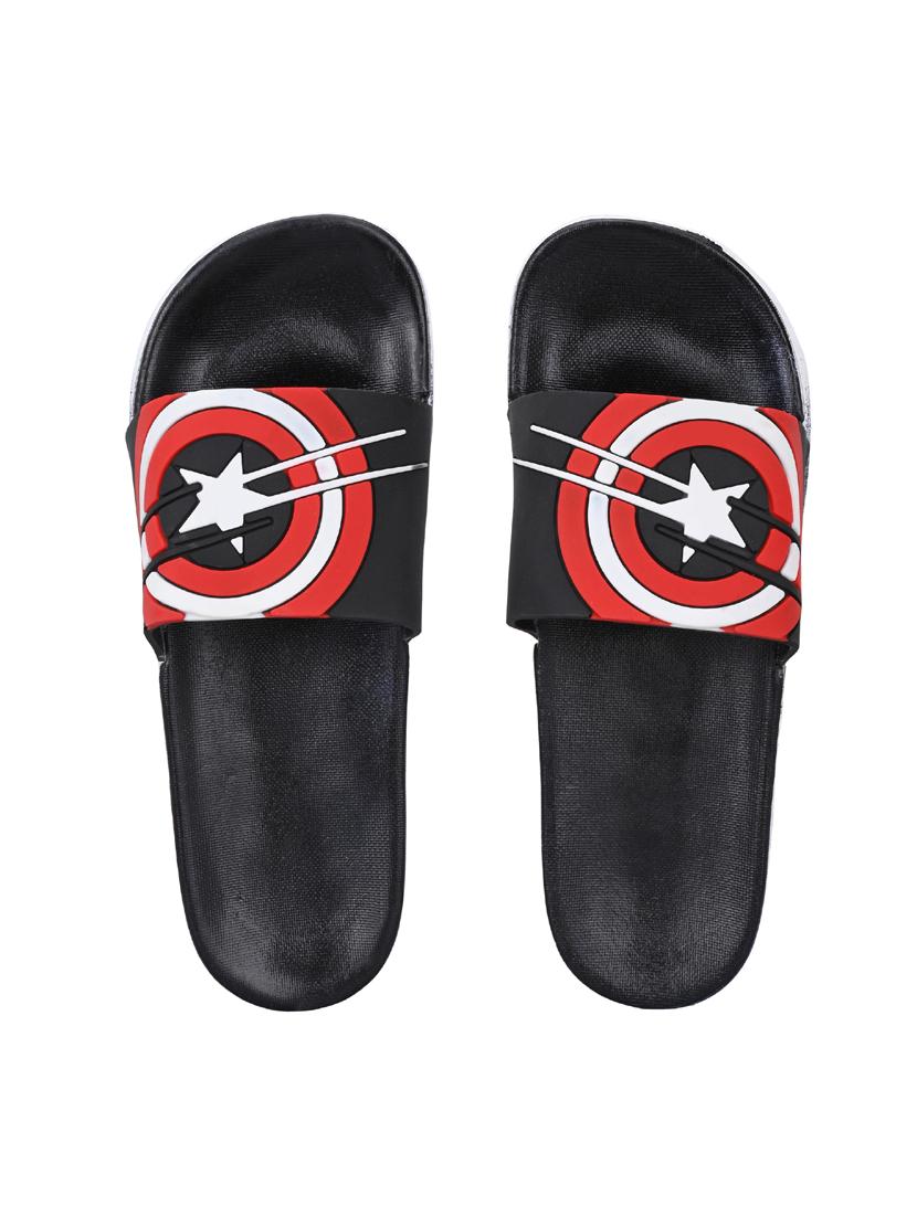 black pvc slip on flip flops - 19585560 - Standard Image - 4