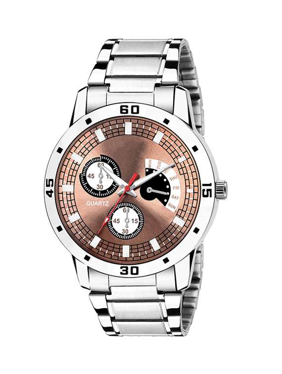 men's round shape analog watch 