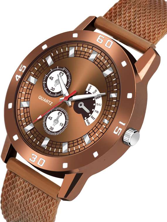 men's round shape analog watch combo - 19586016 -  Standard Image - 1