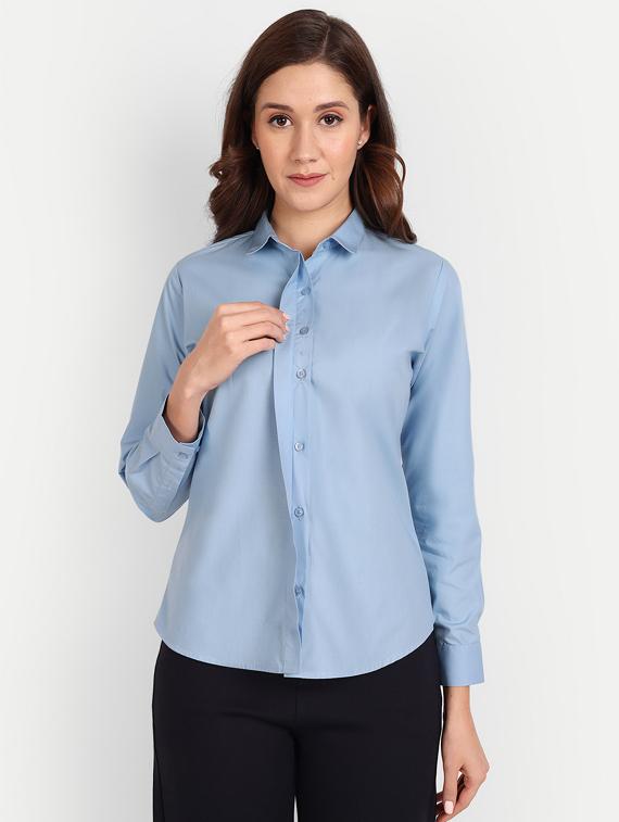 women solid regular shirt - 19586570 - Standard Image - 1