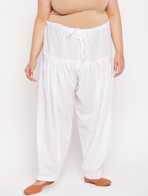 white cotton salwar salwars - 19586664 - Standard Image - 0