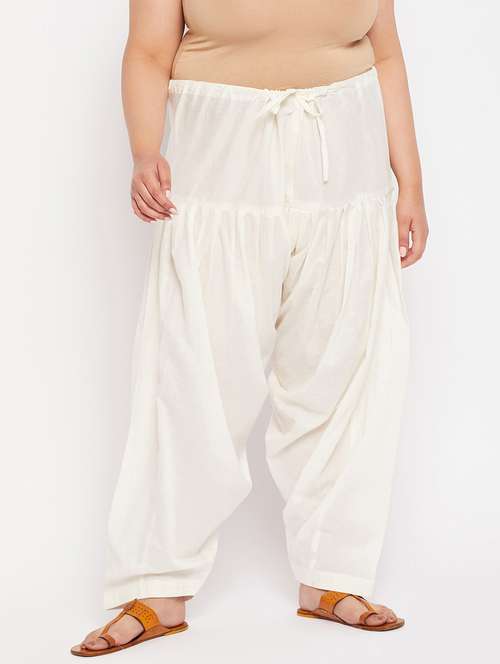 white cotton salwar salwars - 19586665 - Standard Image - 0