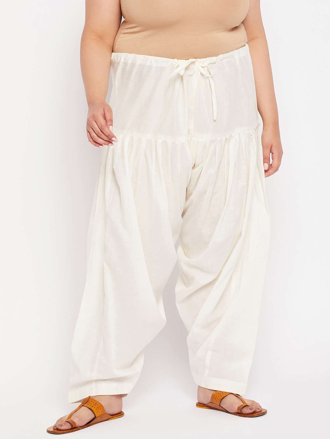 white cotton salwar salwars - 19586665 - Zoom Image - 0
