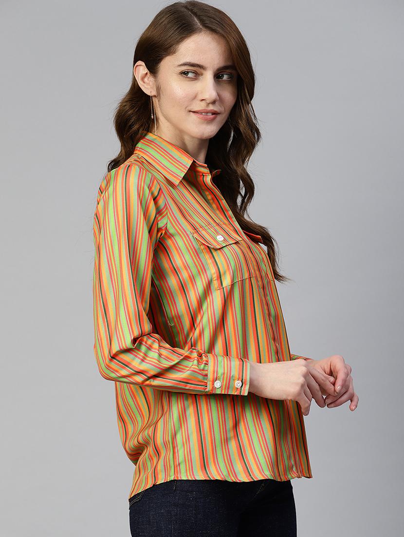 multi colored striped long sleeve shirt - 19586775 -  Standard Image - 1