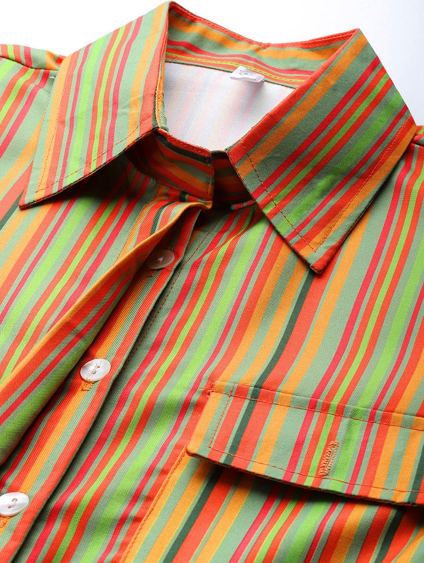 multi colored striped long sleeve shirt - 19586775 - Standard Image - 4