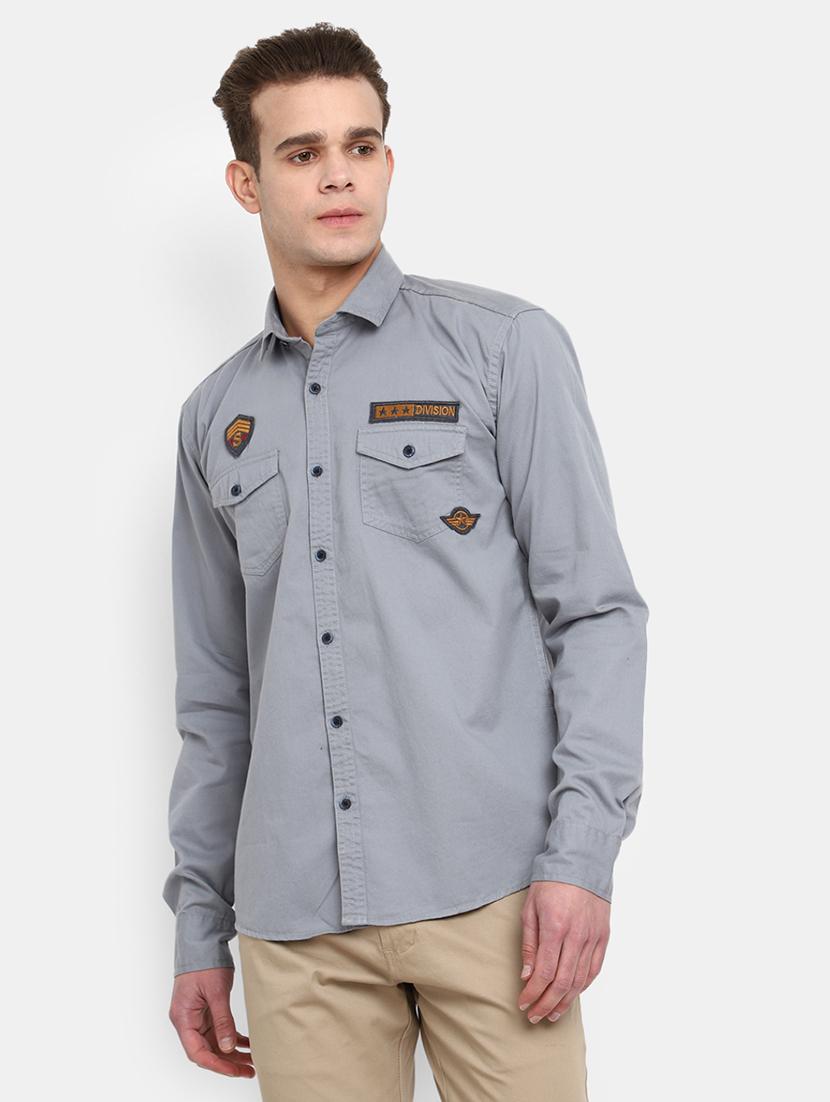 mens placement print casual shirt - 19591192 -  Zoom Image - 0