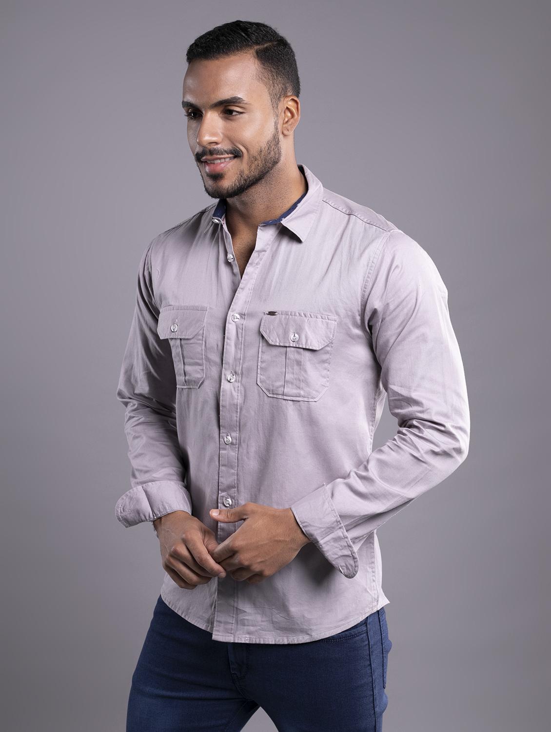 mens solid casual shirt - 19591196 -  Standard Image - 1