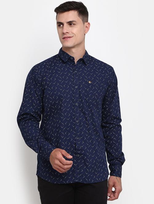 mens printed casual shirt - 19591901 - Standard Image - 0