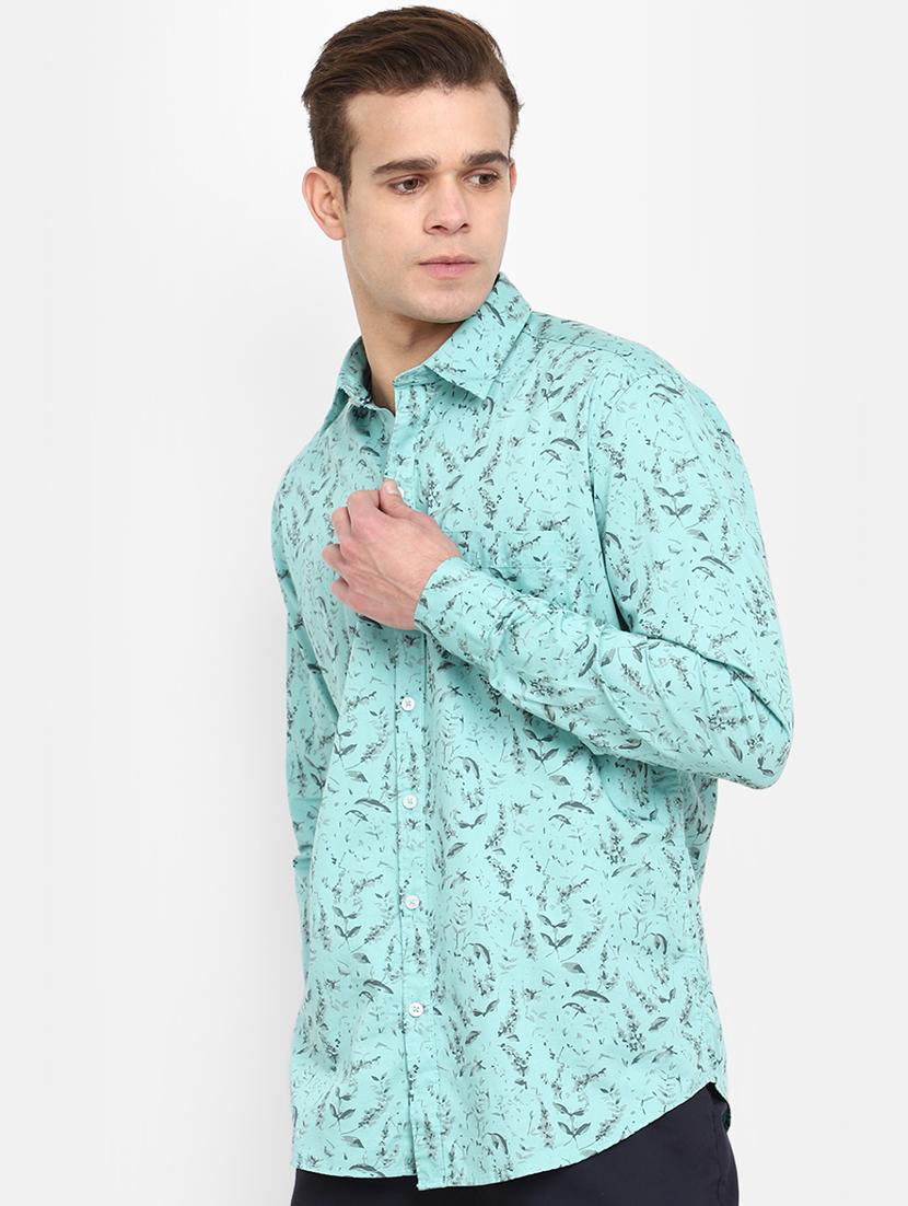 mens leaf print casual shirt - 19591913 -  Zoom Image - 0