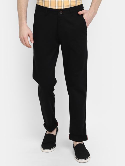 men mid rise solid chinos - 19592564 - Standard Image - 0