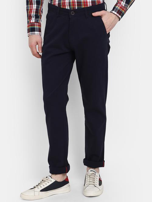 men mid rise solid chinos - 19592566 - Standard Image - 0