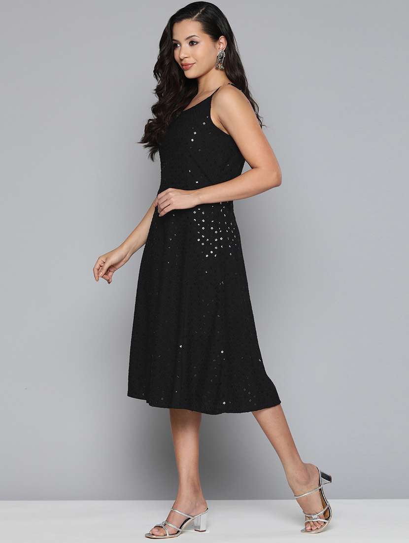 women's fit & flare midi dress - 19596372 -  Standard Image - 1