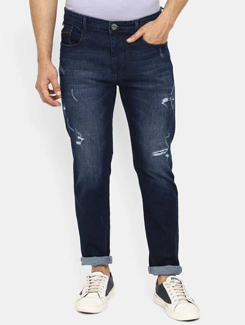 mens slim fit distressed jeans