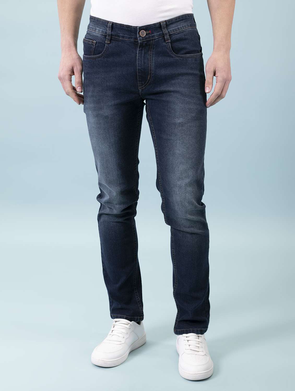 mens slim fit plain jeans