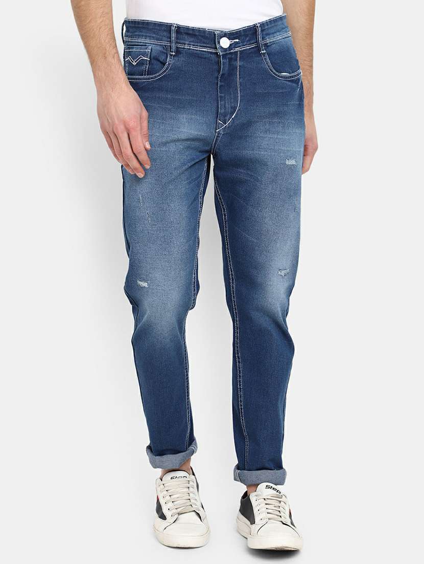 mens slim fit distressed jeans