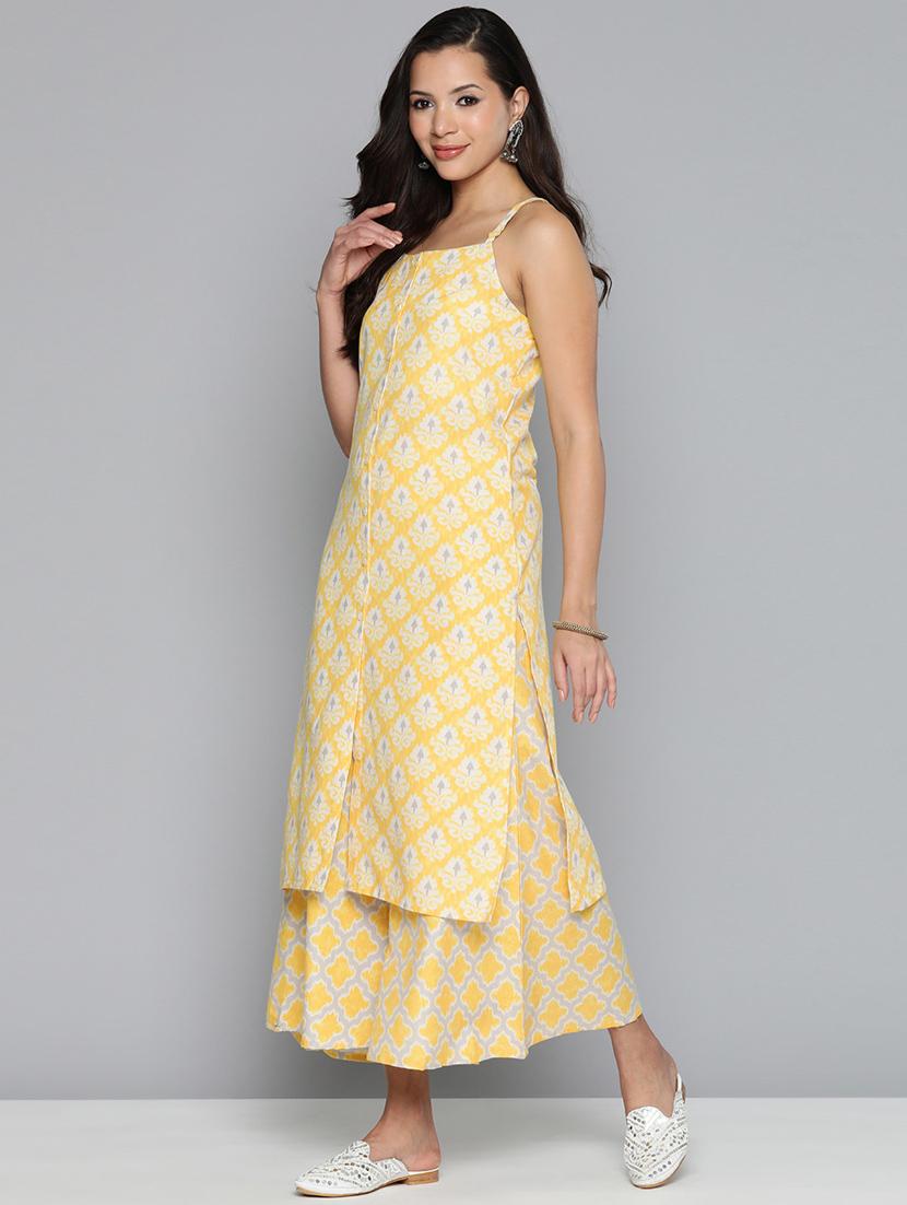 camisole neck kurta palazzo set - 19597870 - Standard Image - 1