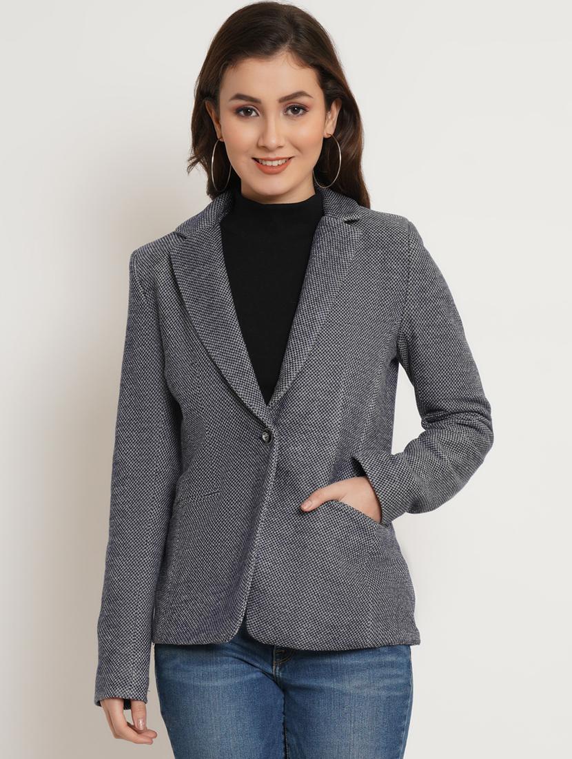 lapel neck casual blazer - 19598722 - Zoom Image - 0