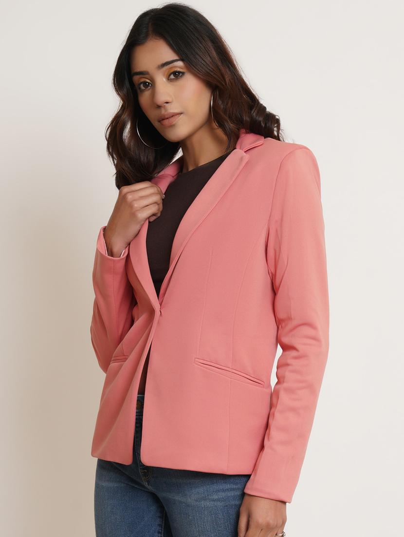 lapel neck casual blazer - 19598724 - Standard Image - 1