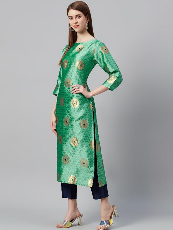 self design straight pant unstitched suit - 19600417 -  Standard Image - 1
