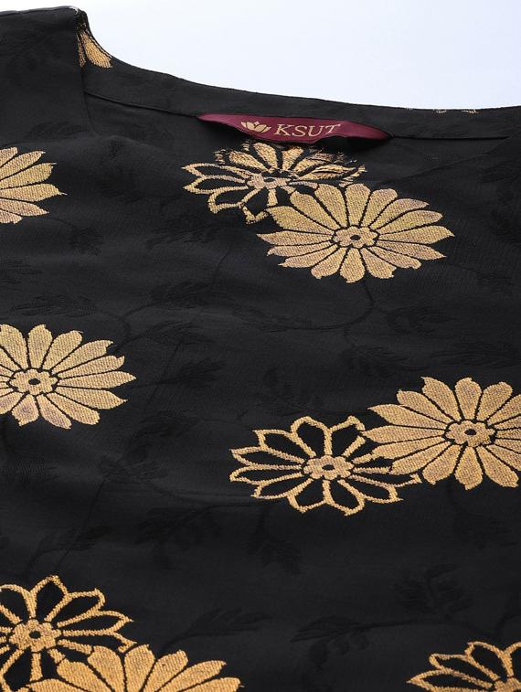 self design straight pant unstitched suit - 19600418 - Standard Image - 4