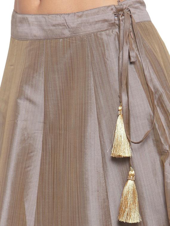 grey printed flared long skirt - 19600509 - Standard Image - 4