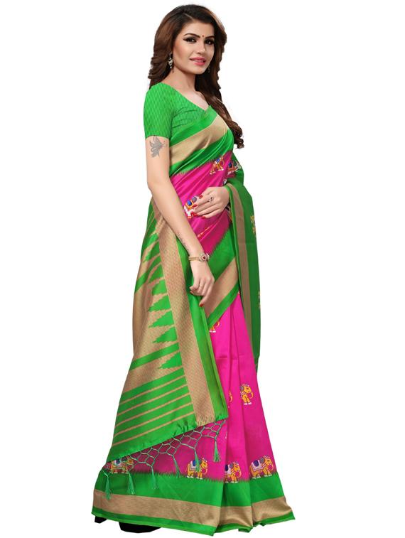 self design woven saree with blouse - 19600573 - Standard Image - 1