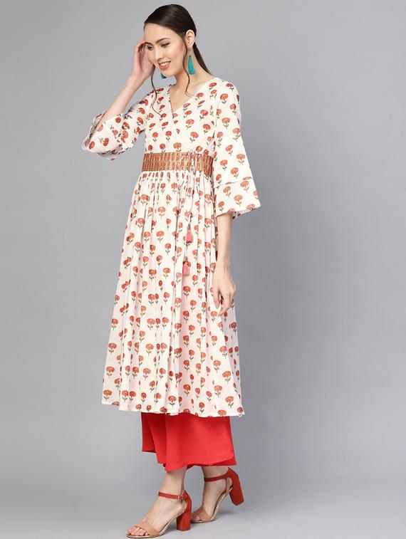 overlap neck angrakha kurta - 19600947 - Standard Image - 1