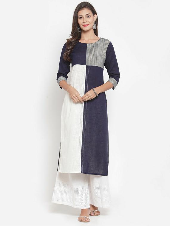 round neck straight kurta - 19601060 -  Standard Image - 1