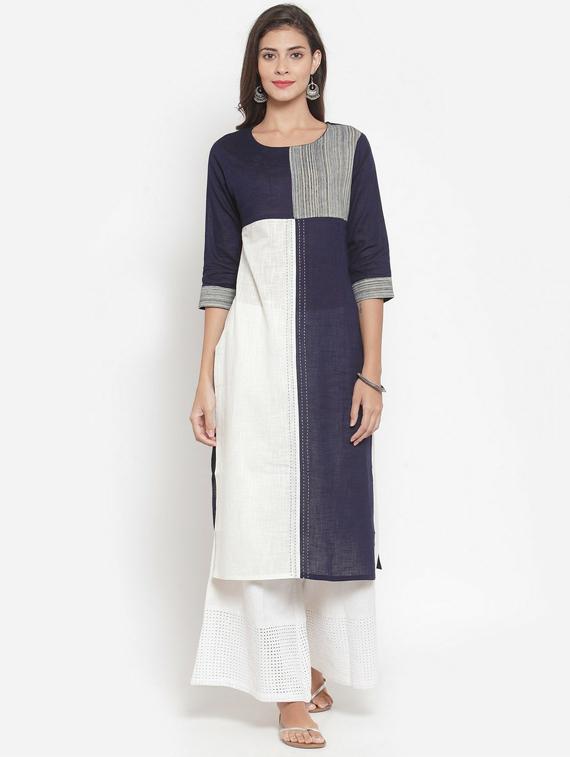 round neck straight kurta - 19601061 -  Standard Image - 1