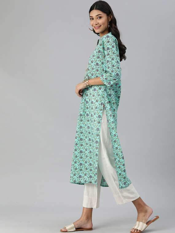 women's straight kurta - 19601202 - Standard Image - 1