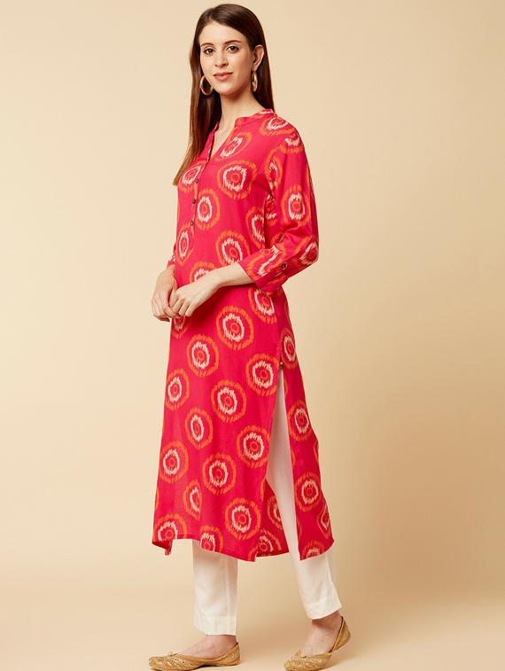 mandarin collar kurta pant set - 19601275 - Standard Image - 1