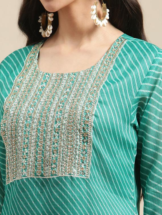 round neck kurta pant set - 19601301 - Standard Image - 4