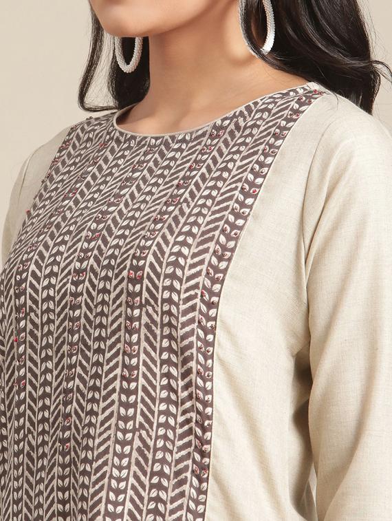 round neck kurta pant set - 19601305 - Standard Image - 4