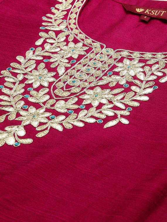 round neck kurta pant set - 19601319 - Standard Image - 4