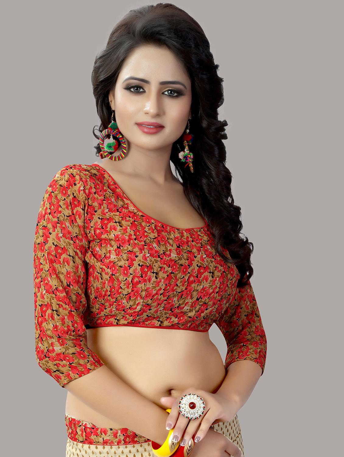 georgette woven saree with blouse - 19602597 -  Standard Image - 1