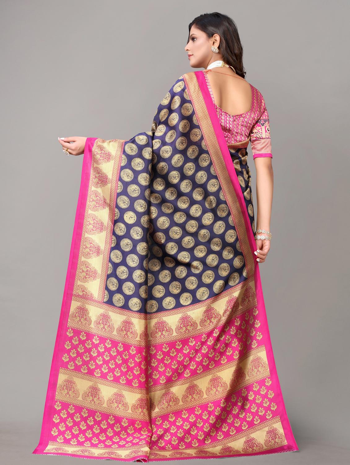 art silk woven saree with blouse - 19602951 - Standard Image - 1