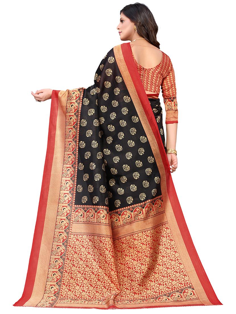 art silk woven saree with blouse - 19602962 - Standard Image - 1