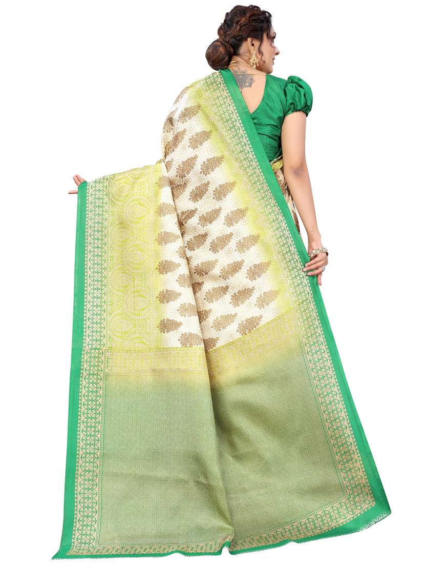 multi colored self design woven saree with blouse - 19603014 -  Standard Image - 1