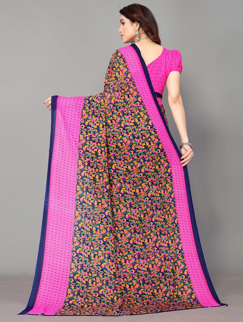 multi colored printed saree with blouse - 19603075 - Standard Image - 1