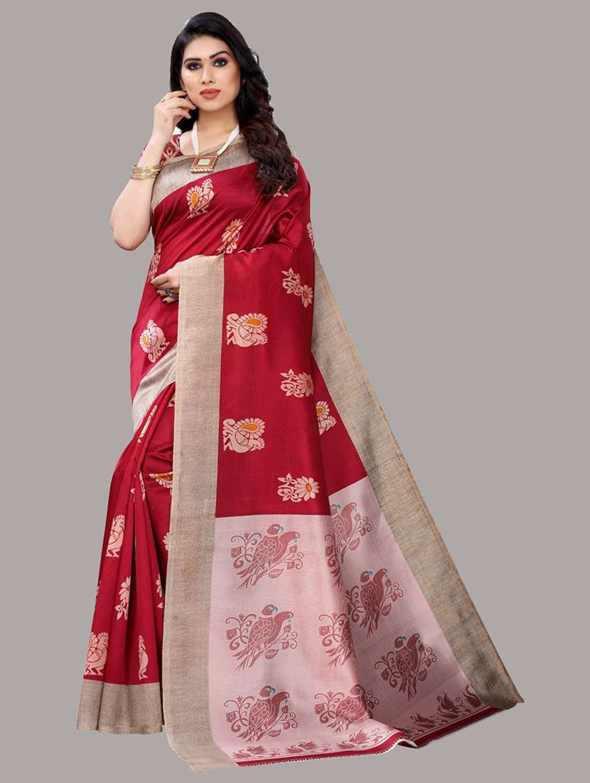 printed bhagalpuri saree with blouse