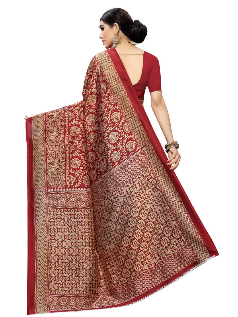 florals prints venkatagiri saree with blouse - 19603410 -  Standard Image - 1