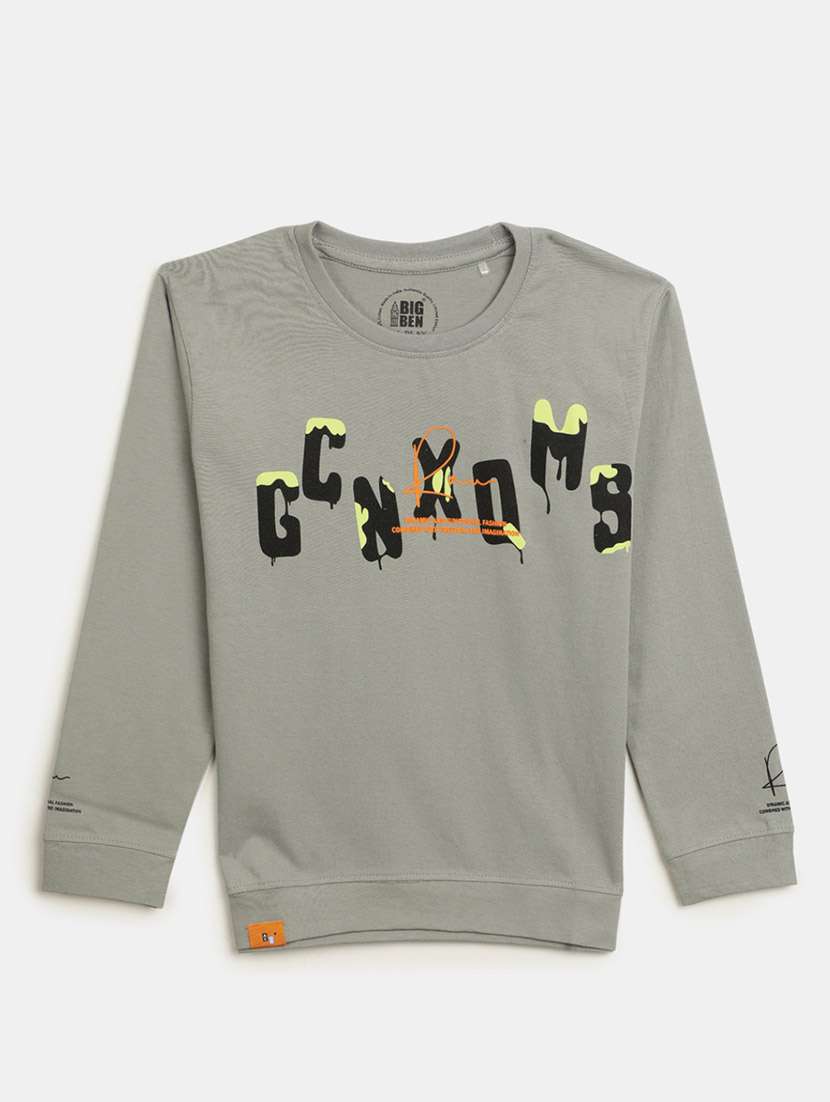 boys round neck printed t-shirt