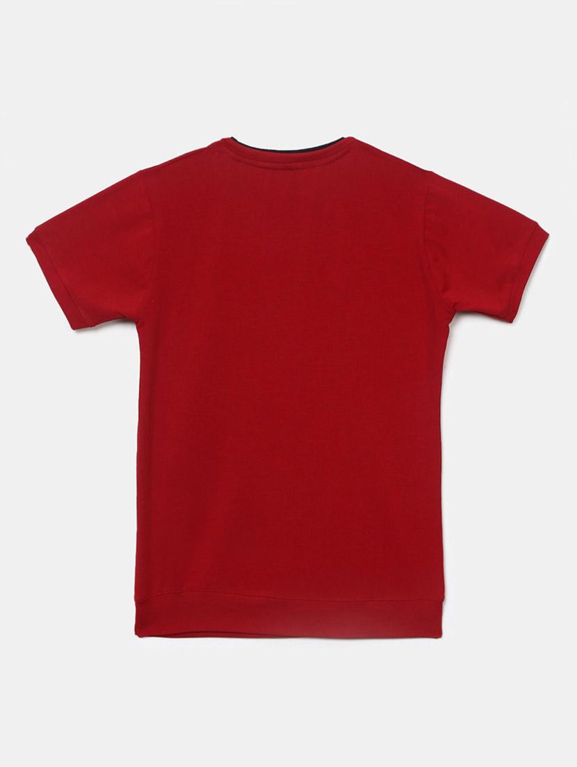 boys drawstring round neck printed t-shirt - 19603582 - Standard Image - 1