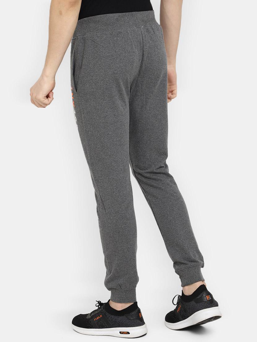 grey solid full length track pant - 19604316 -  Standard Image - 1