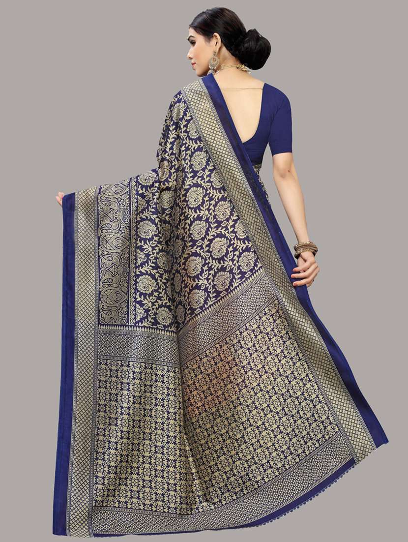 Printed Pochampalli Saree With Blouse - 19604539 -  Standard Image - 1
