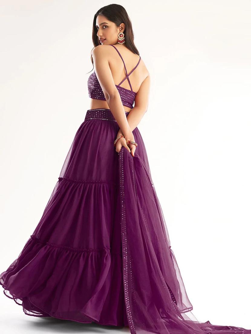 semi stitched lehenga choli with dupatta set - 19607779 - Standard Image - 1