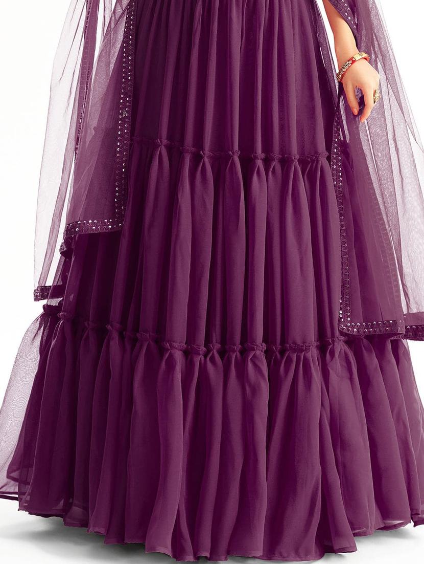 semi stitched lehenga choli with dupatta set - 19607779 - Standard Image - 4