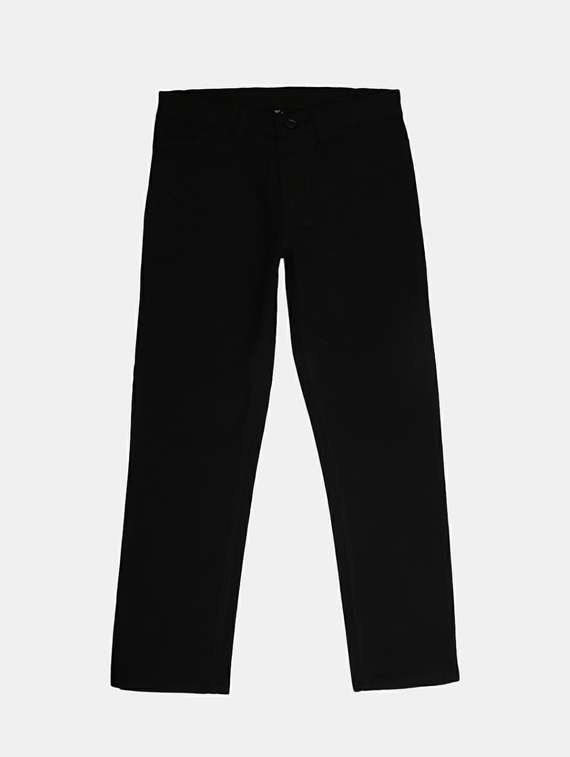 black cotton chinos trouser