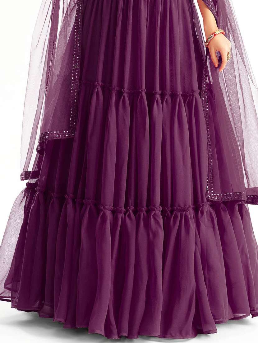 semi stitched lehenga choli with dupatta set - 19607926 - Standard Image - 4