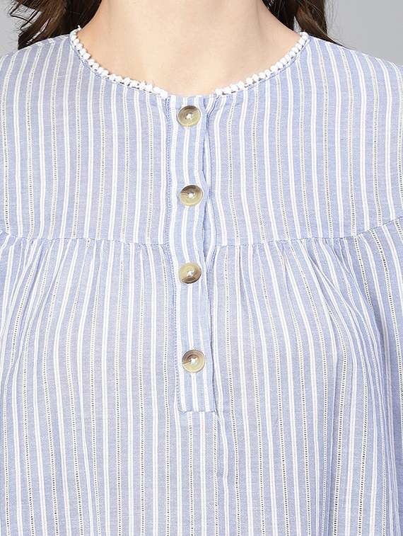 women's straight round neck top - 19608149 -  Standard Image - 4